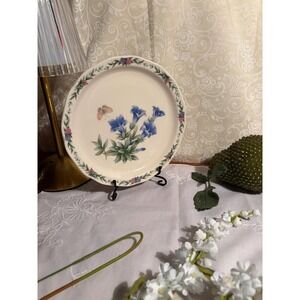 Vintage Noritake Plate, Butterfly Floral Scalloped Porcelain, Replacement China